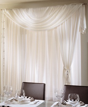 Tenda per alberghi Etamine bianco/panna - immagine 4