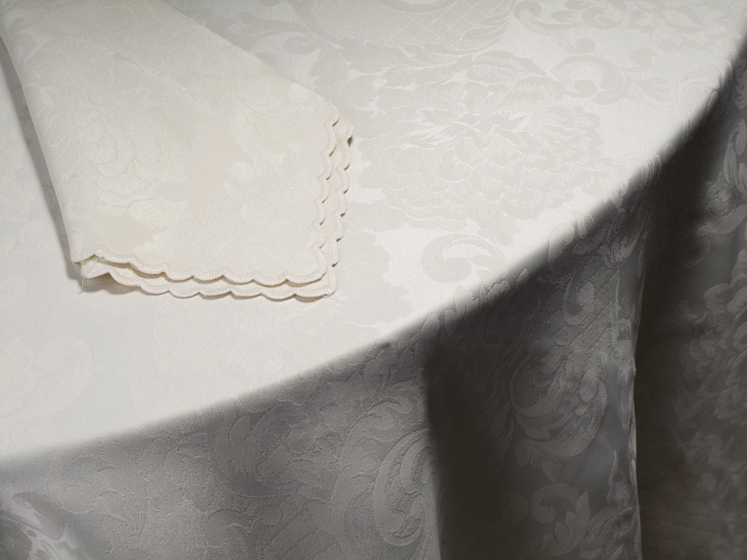 Tessuto per Tovaglie Antimacchia in Raso Unito e Jacquard H280 - immagine 2