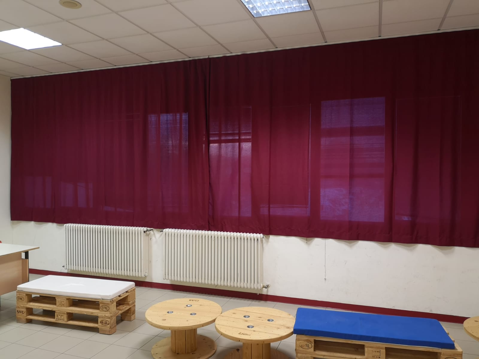 Tenda Ignifuga per Scuole Etamine bianco/panna - immagine 5
