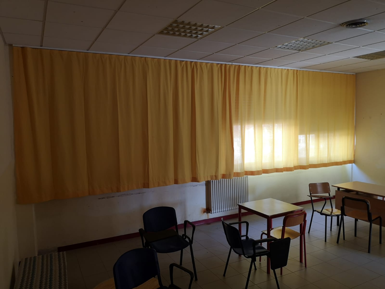 Tenda Ignifuga per Scuole Etamine bianco/panna - immagine 3