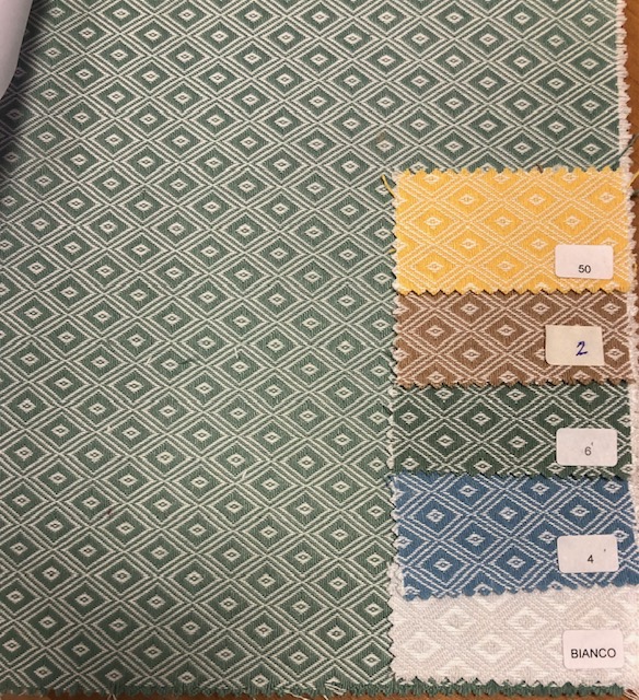 Copriletto Ignifugo Disegno rombetti 1 Posto - immagine 2